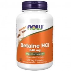 BETAINA HCL 648MG - 120 caps - Now Foods